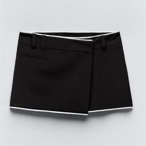 Zara Black Skort with White Trim